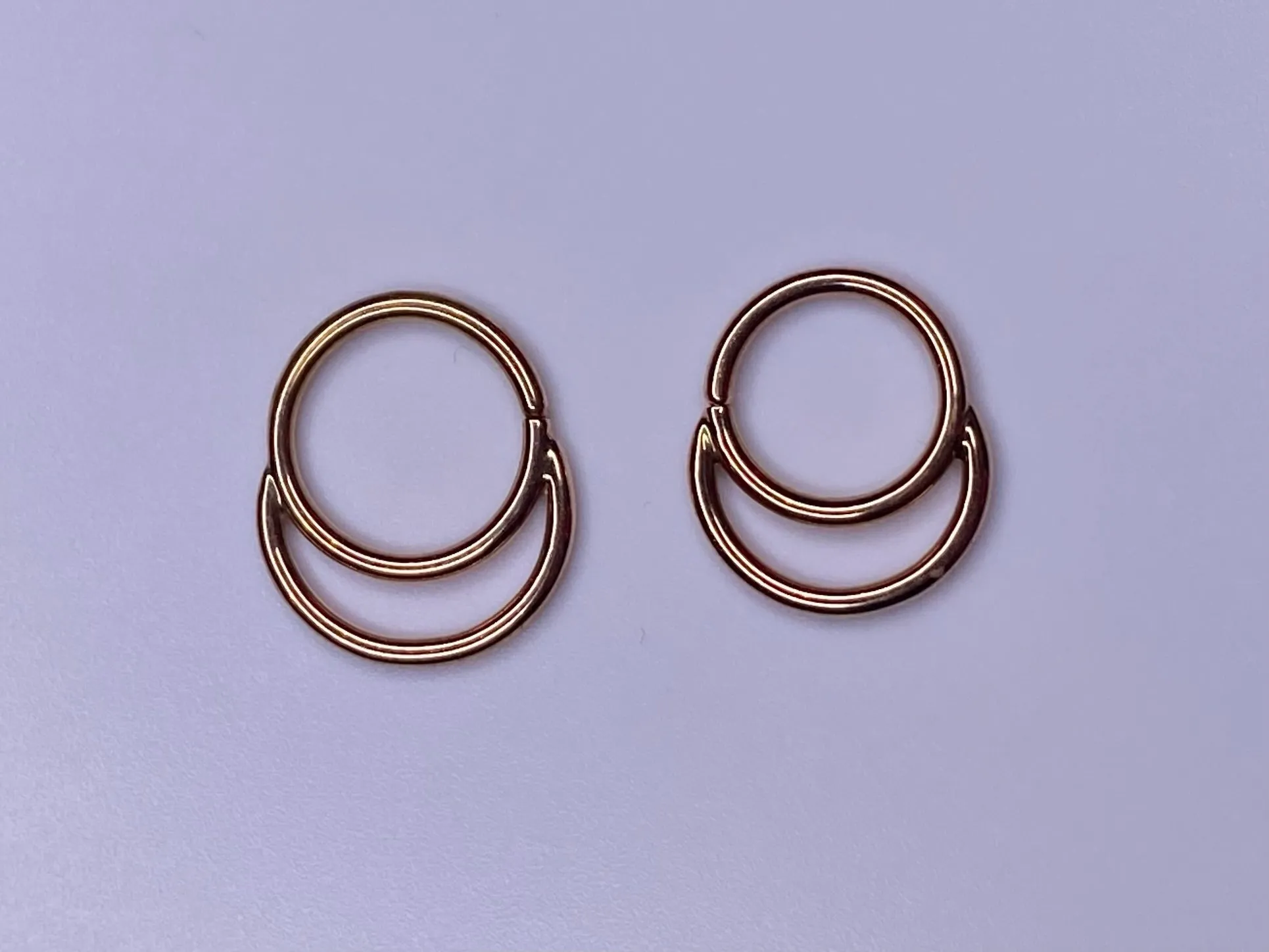 Solid 14kt "Stacked" Seam Ring, popular!!!