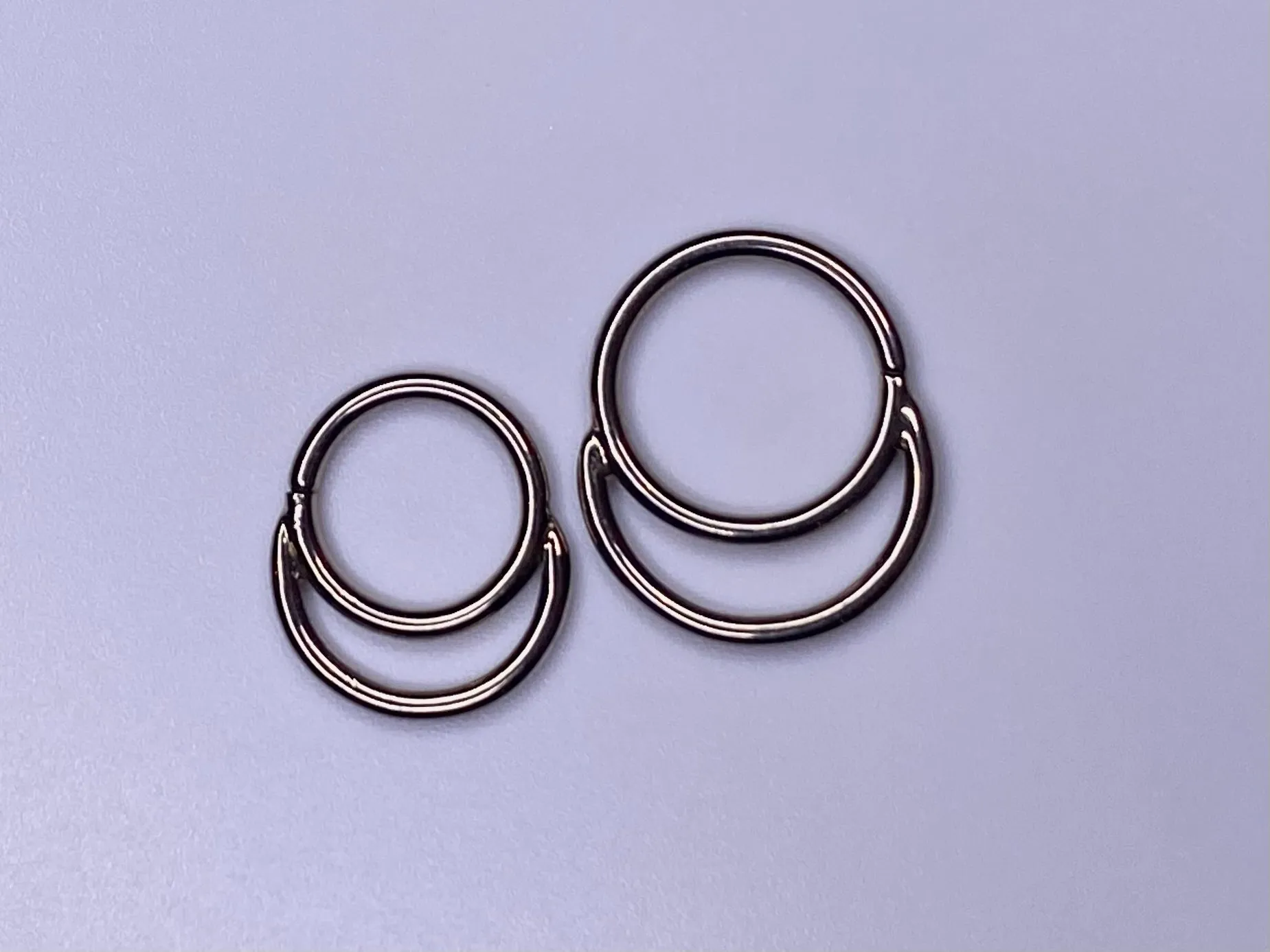 Solid 14kt "Stacked" Seam Ring, popular!!!