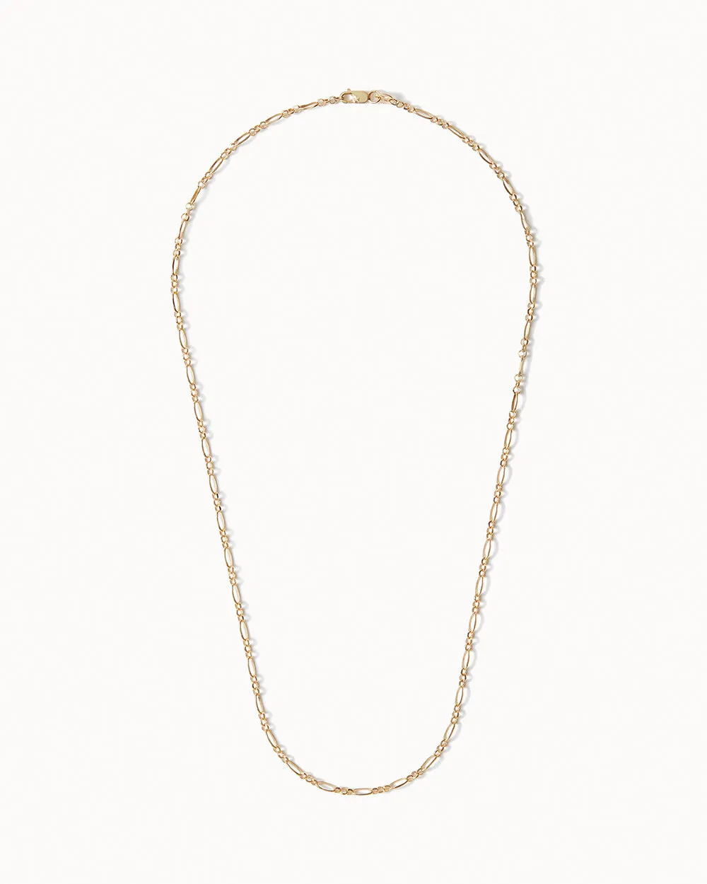 Solid Gold Fine Figaro Chain