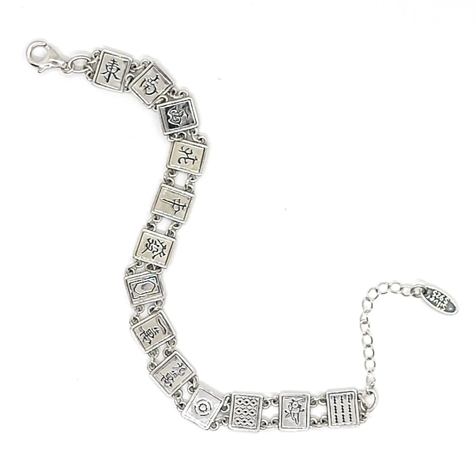 Sterling Silver Mah Jongg Bracelet