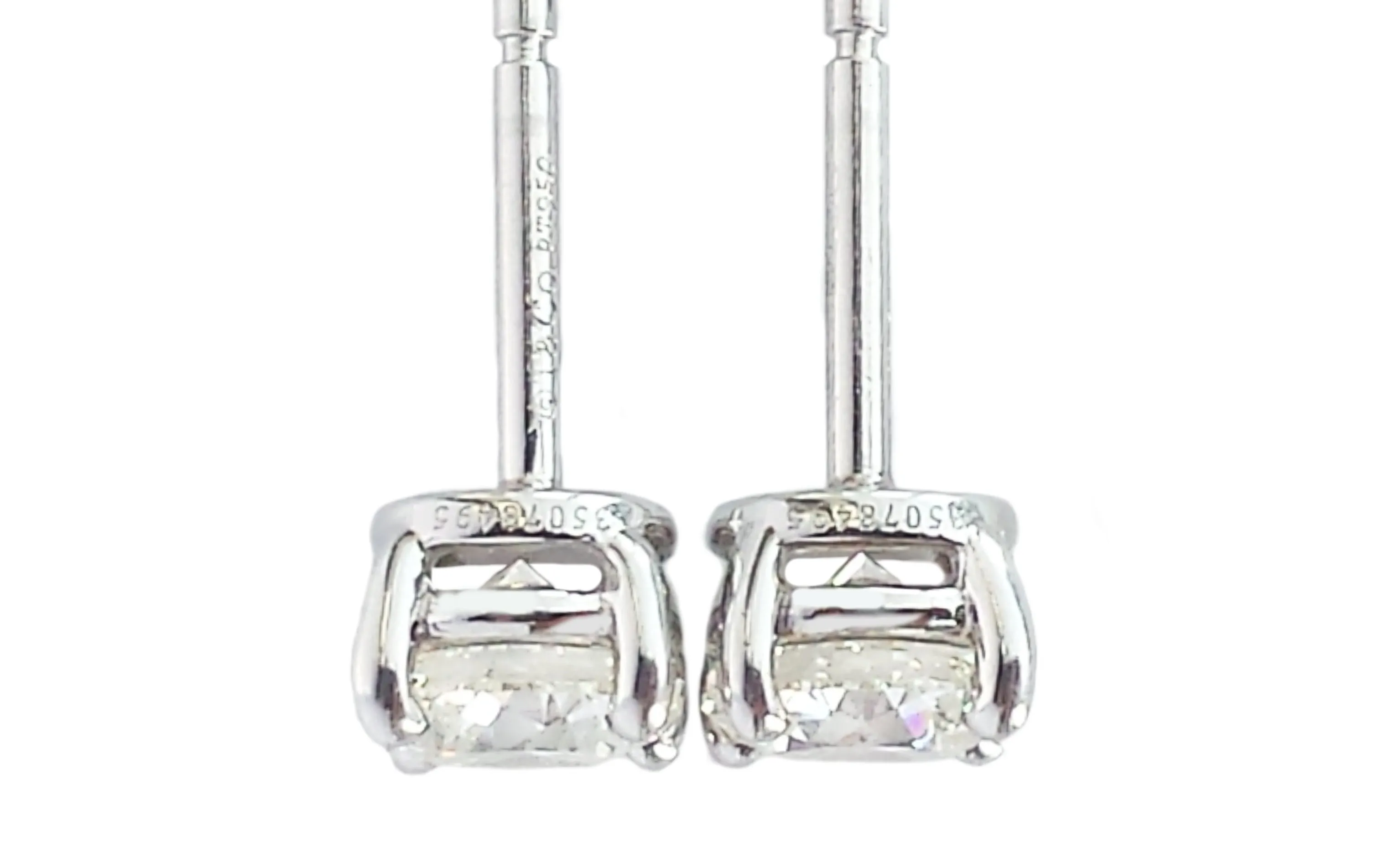 Tiffany & Co. 1.02tcw J/IF XXX Round Brilliant Cut Diamond Stud Earrings