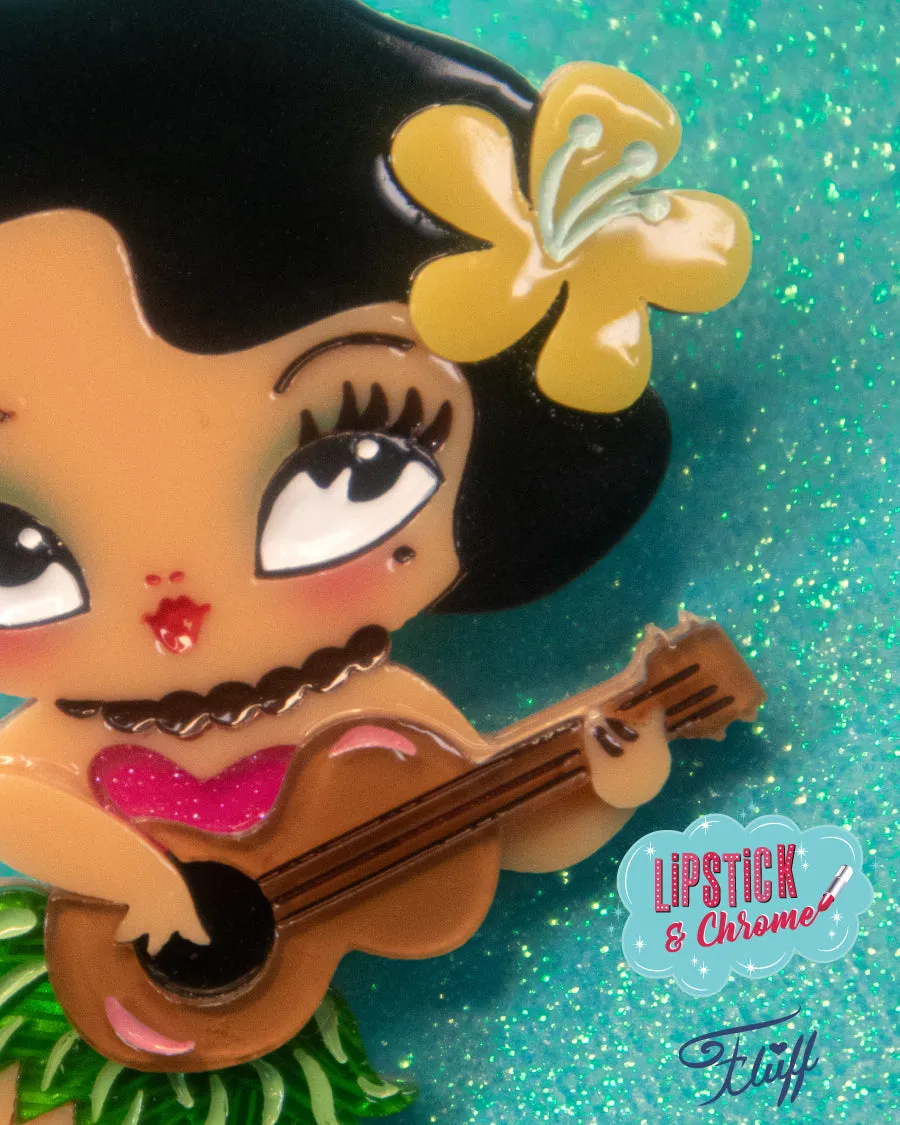 Tiki Hula Girl Brooch by Miss Fluff x Lipstick & Chrome