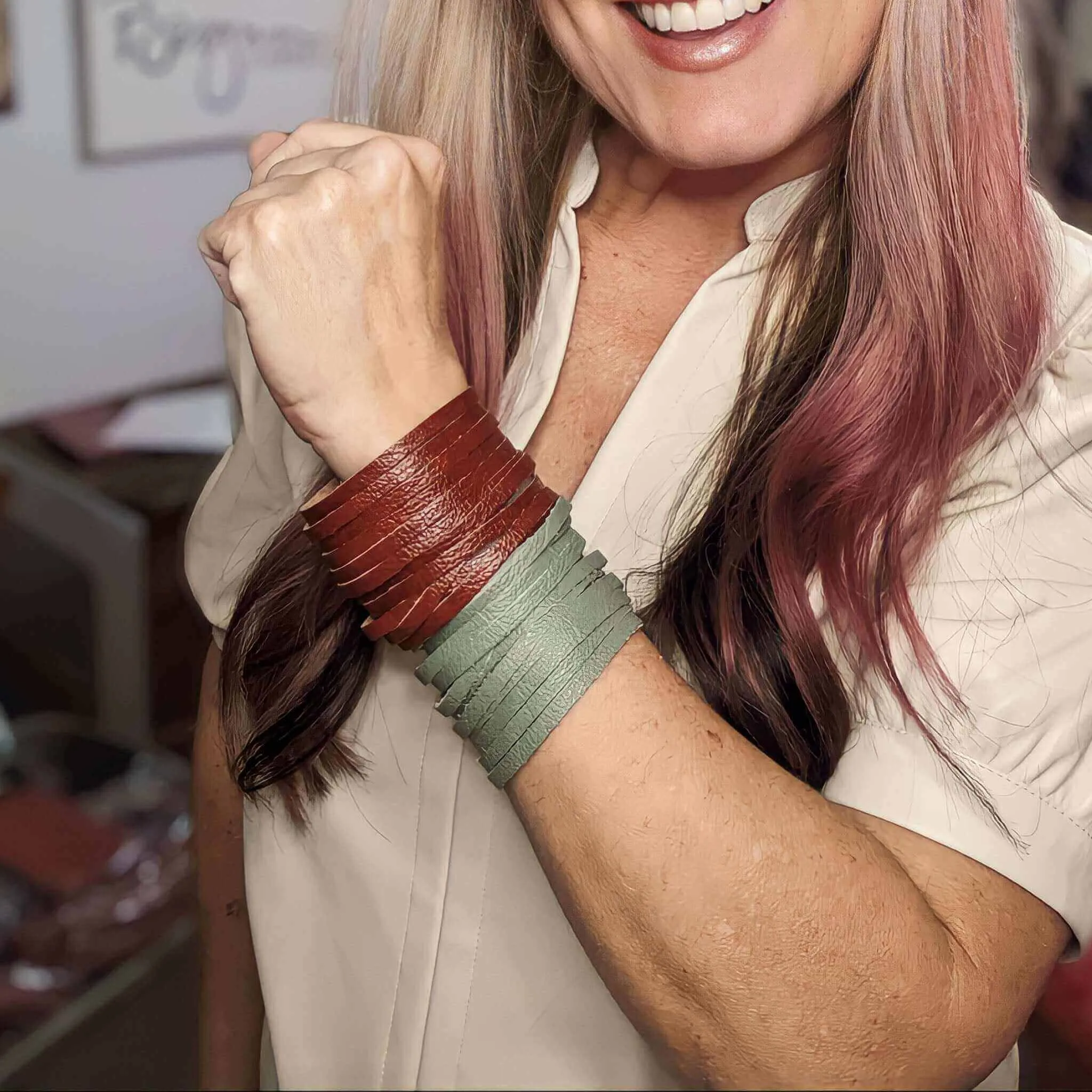 Tori Fringe Bracelet in Whiskey