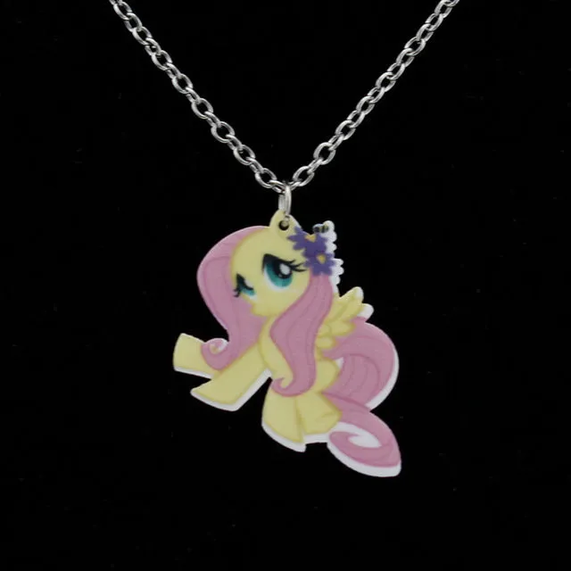 Trusta 2017 New Fashion Girls Kids Gift Jewelry Little Horse Pendant 16"Short Chain Necklace Drop Shipping Xmas Gift KS02