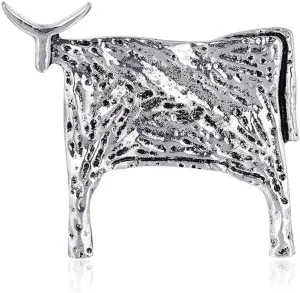 Vintage Cattle Brooch for Women Men Cute Little Cow Lapel Pins Personalized Brooches Accessories Pin for Bag Boutonniere Corsage for Clothes Unisex Fashion Jewelry