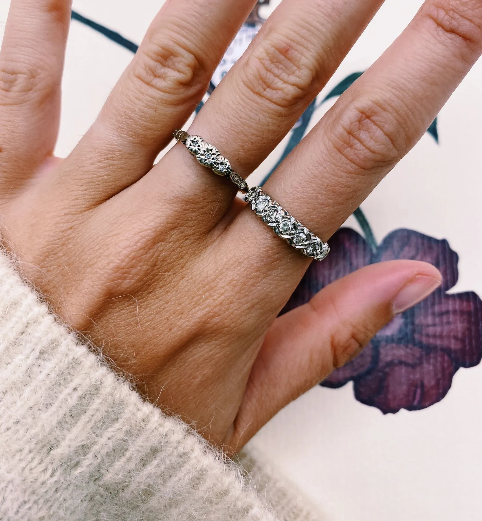 Vintage Diamond Timeless Trilogy Ring