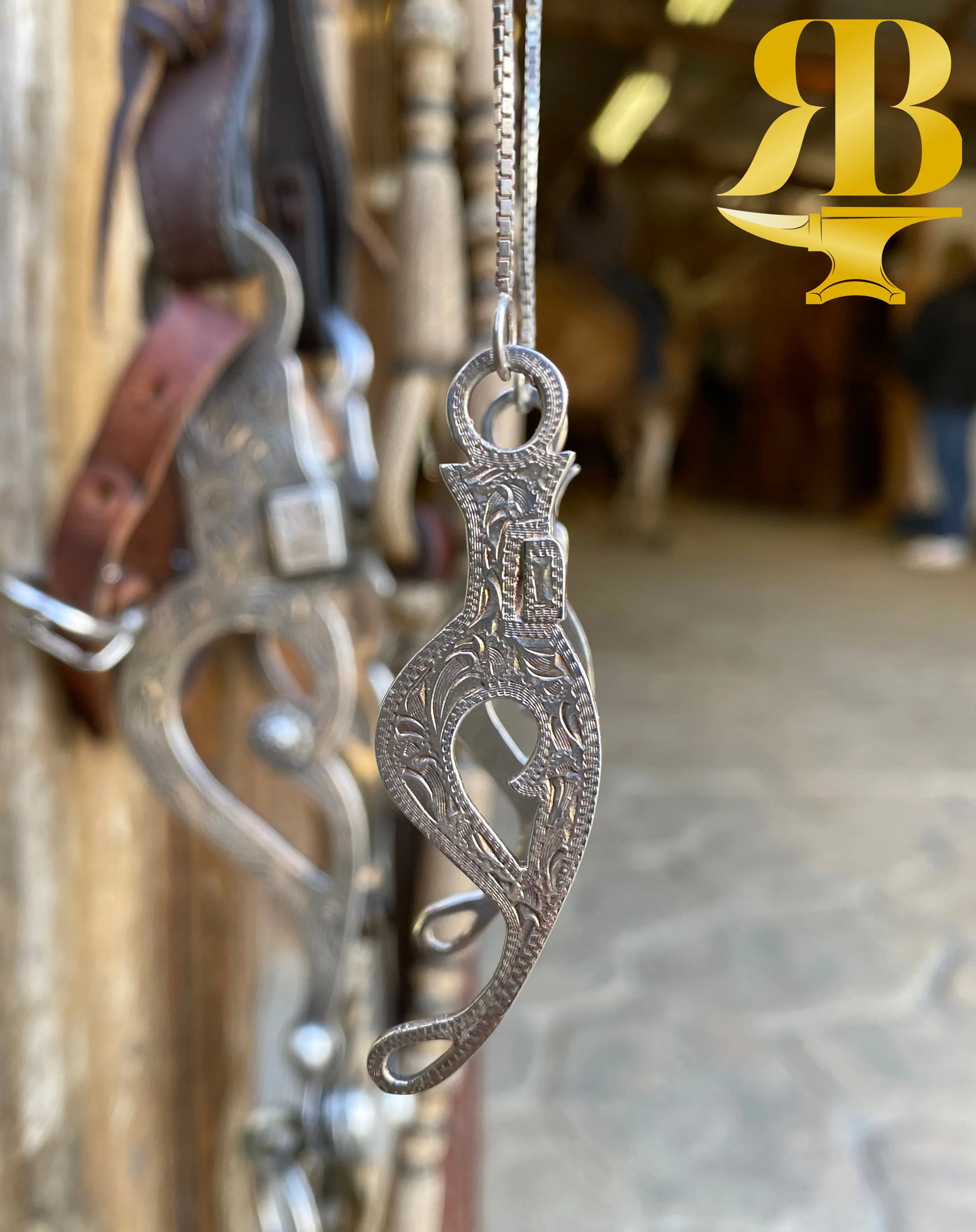 Western Bit Necklace, Sterling Silver