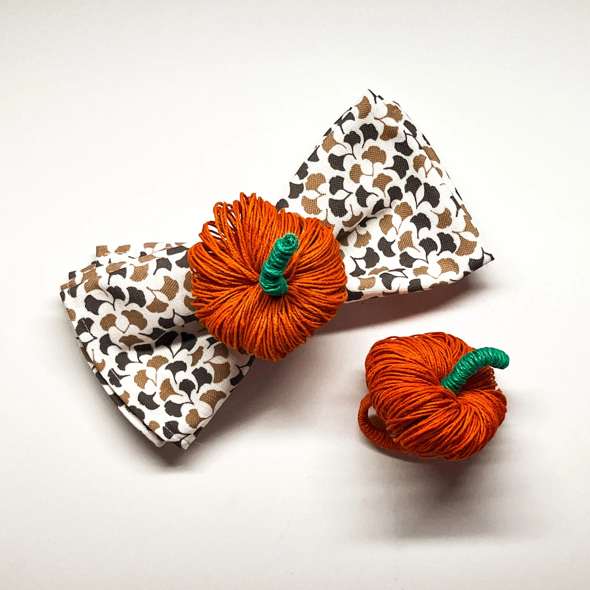 Woven Thanksgiving/Fall Pumpkin Napkin Rings, Set of 2