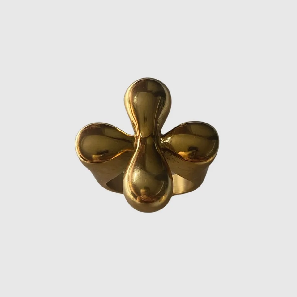 XL 18k Gold Flower Ring